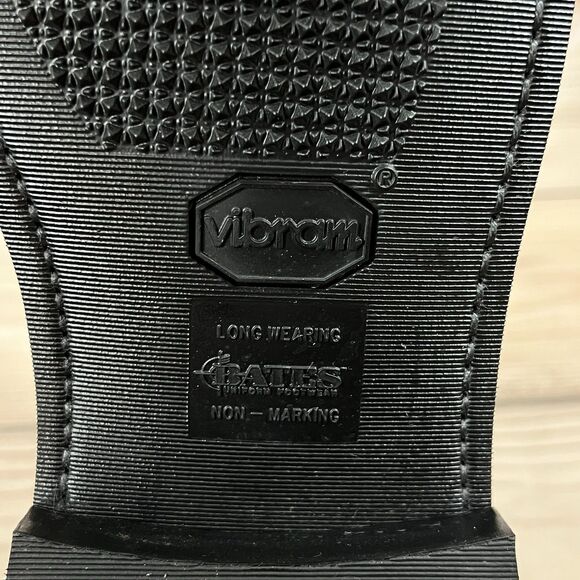 Bates Mens 11.5 D Black Oxfords Shoes High Gloss Lace Up Vibram Sole Duty Work - Picture 11 of 16